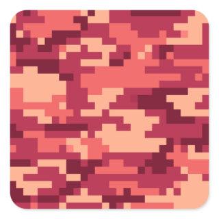 MARTIAN DESERT DIGITAL CAMO / CAMOUFLAGE SQUARE STICKER