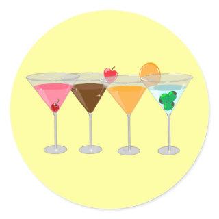 MARTINIS CLASSIC ROUND STICKER