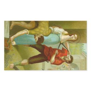 Martyrdom of St. Agatha (M 003) Rectangular Sticker