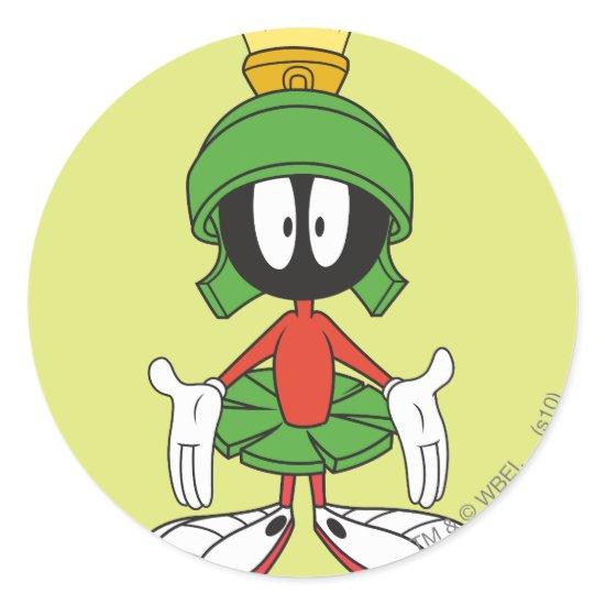 MARVIN THE MARTIAN™ Arms Open Classic Round Sticker
