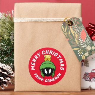 MARVIN THE MARTIAN™ Mad | Merry Christmas Classic Round Sticker