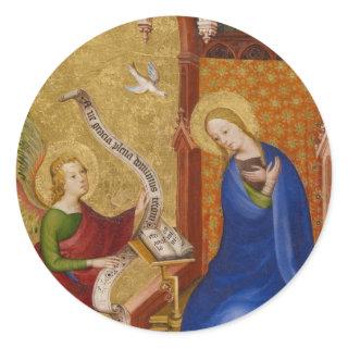 Mary and Angel of Annunciation Classic Round Sticker