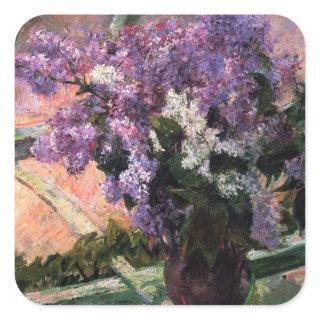 Mary Cassatt - Lilacs in a Window Square Sticker