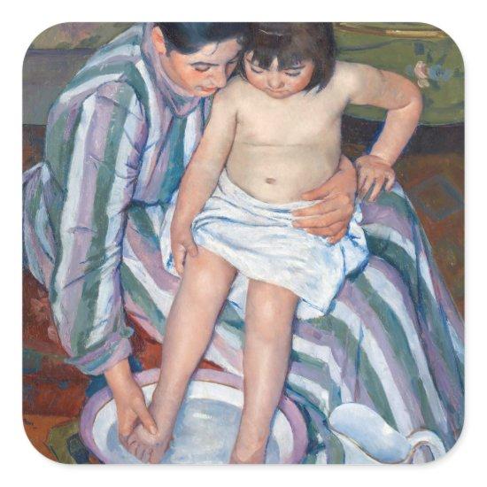 Mary Cassatt - The Child's Bath / The Bath Square Sticker