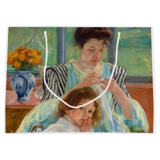 Mary Cassatt - Young Mother Sewing Large Gift Bag