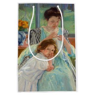 Mary Cassatt - Young Mother Sewing Medium Gift Bag