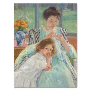 Mary Cassatt - Young Mother Sewing Tissue Paper