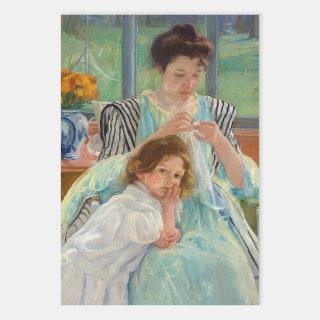 Mary Cassatt - Young Mother Sewing  Sheets