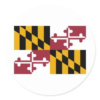Maryland State Flag Classic Round Sticker