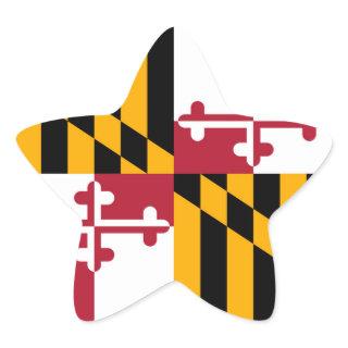 Maryland State Flag Design Accent Star Sticker