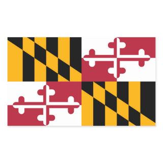 Maryland State Flag Design Decoration Rectangular Sticker