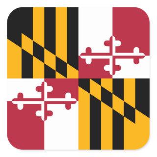 Maryland State Flag Design Decoration Square Sticker