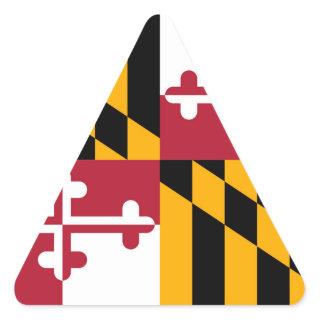 Maryland State Flag Stylish Graphic Triangle Sticker