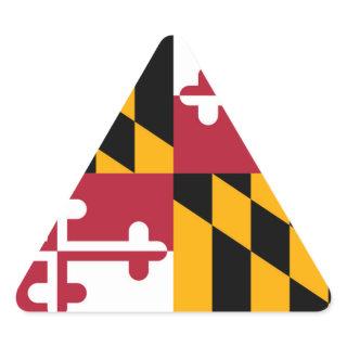 Maryland State Flag Stylish Graphic Triangle Sticker