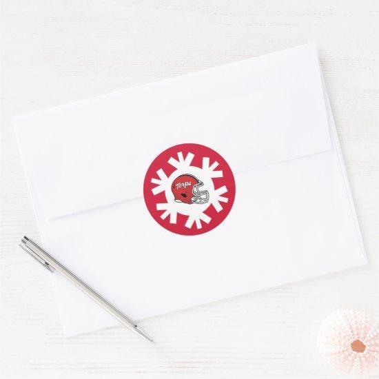 Maryland Terrapins Football Helmet Design Classic Round Sticker