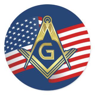 Masonic Flag Stickers | Freemason Square & Compass
