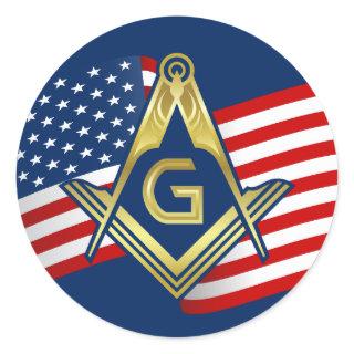 Masonic Flag Stickers | Freemason Square & Compass