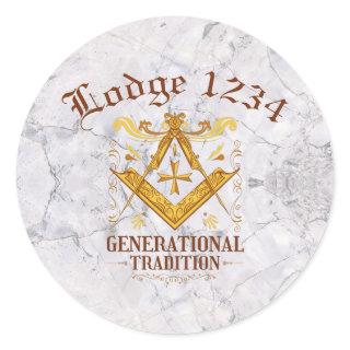 Masonic Lodge Keeping Tradition Classic Round Sticker