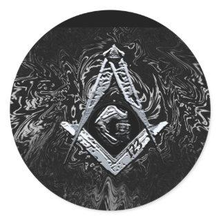 Masonic Minds (SilverySwish) Classic Round Sticker