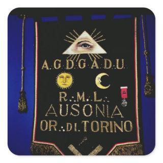 Masonic Regalia, from the Order of Turin Square Sticker