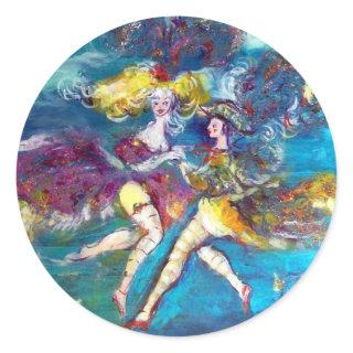 MASQUERADE DANCING IN THE NIGHT CLASSIC ROUND STICKER