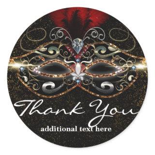 Masquerade Mask Red Elegant Party Favor Sticker