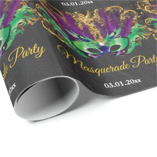 Masquerade Party Magical Night Green Purple Gold