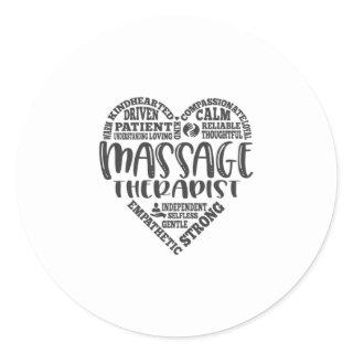 Massage Therapist, Masseuse, subway art Classic Round Sticker