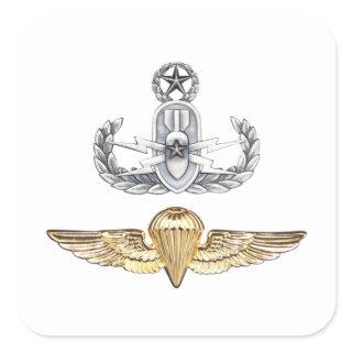 Master EOD Parachutist Square Sticker