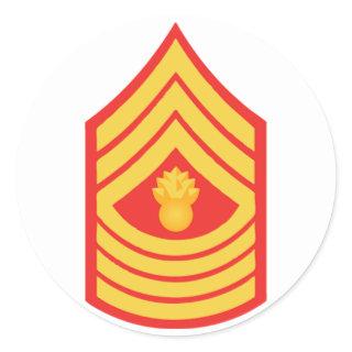 Master Gunnery Sergeant Classic Round Sticker