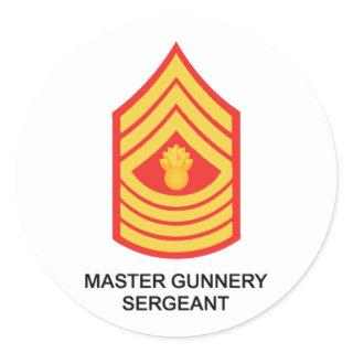 Master Gunnery Sergeant Classic Round Sticker