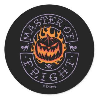 Master of Fright - Flaming Pumpkin Head Classic Round Sticker