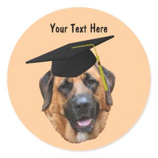 Mastiff In Graduation Cap Funny Dog Sticker