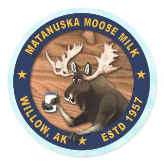 Matanuska Moose Milk Classic Round Sticker