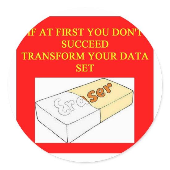 math data set classic round sticker
