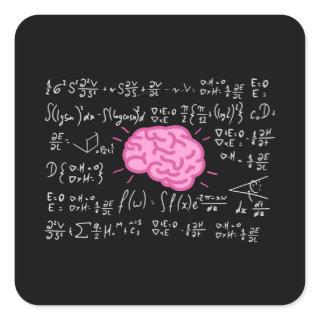 Math formulas for smart heads square sticker