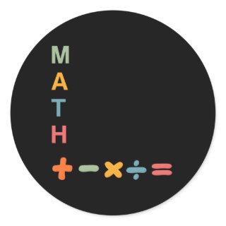Math Mistakes Allow Thinking To Happen Back To Sch Classic Round Sticker