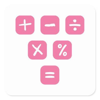 Math Symbols mathematical Signs Maths Square Sticker