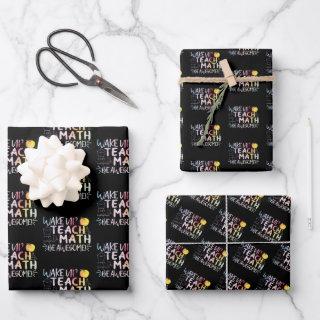 Math Teacher Appreciation - Be Awesome  Sheets