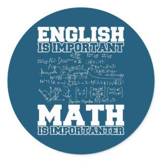 Math Teacher Math Teaching Mathematics Math Classic Round Sticker