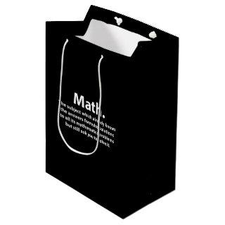 Math Typography Funny Math Medium Gift Bag