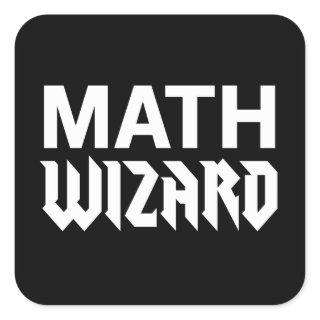 Math Wizard Square Sticker
