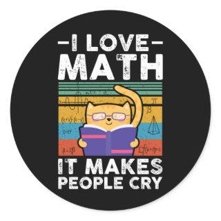 Mathematic | I love math | Mathematics Gift Classic Round Sticker