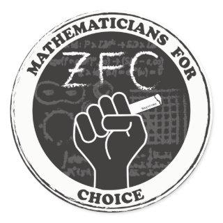 Mathematicians for Choice Stickers