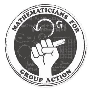 Mathematicians for Group Action Stickers