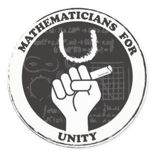 Mathematicians for Unity stickers