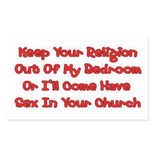 Mating In Your Church Rectangular Sticker