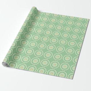 Matrix golden stars expanding circles pastel green