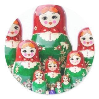 Matryoshka - матрёшка (Russian Dolls) Classic Round Sticker