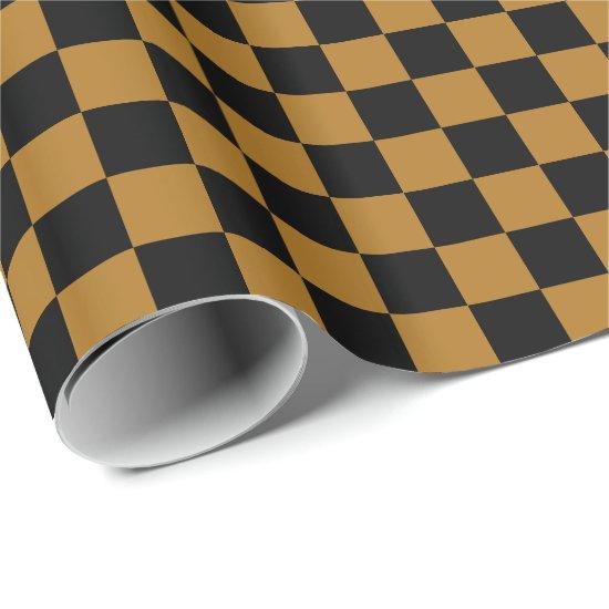 Matte Gold and Black Checkered